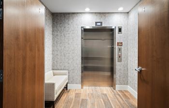 Elevator at Harbor at Twin Lakes 55+ Apartments, Roseville, 55113